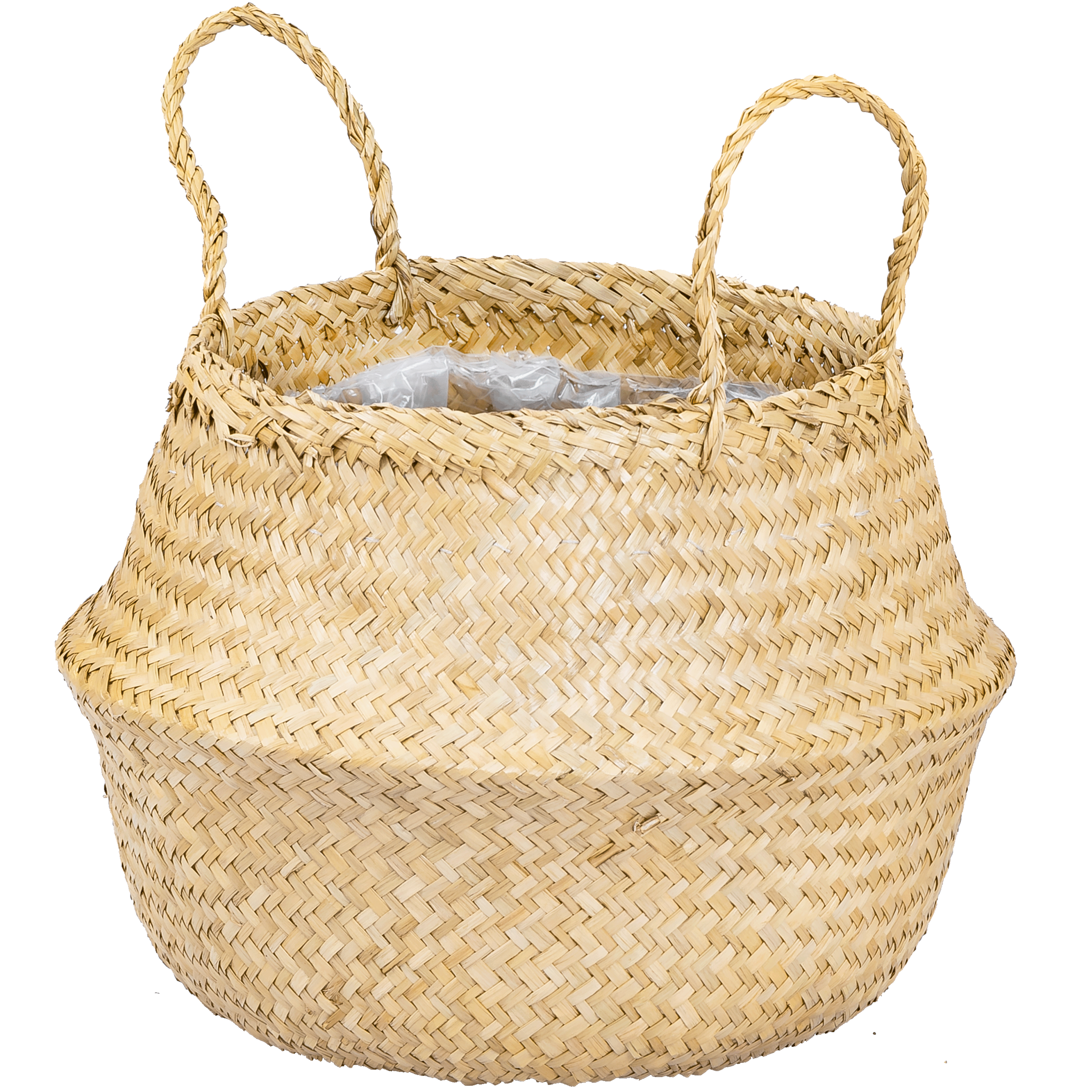 Round Seagrass Wicker Planter Vase Set of 2