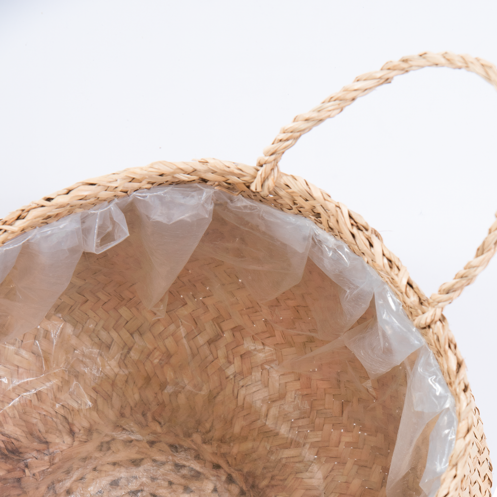 Round Seagrass Wicker Planter Vase Set of 2