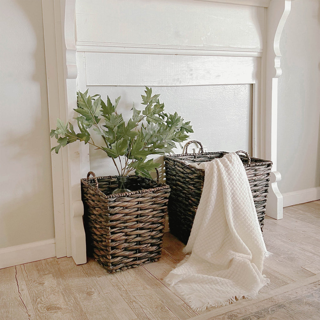 Dark Hyacinth Blanket Basket Set - 3 Large Sizes