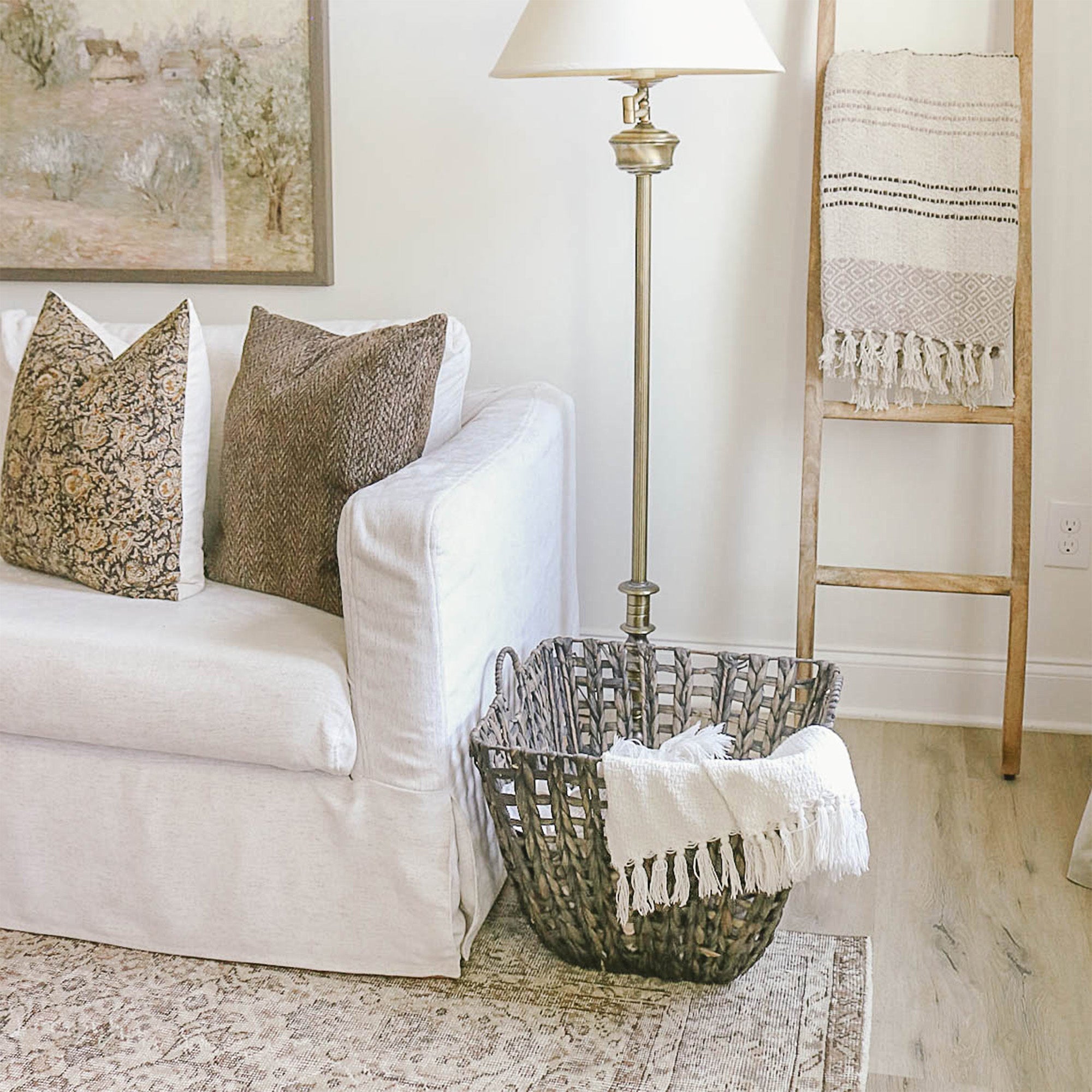 Boho-Chic Set of 3 Dark Hyacinth Open Weave Storage Baskets