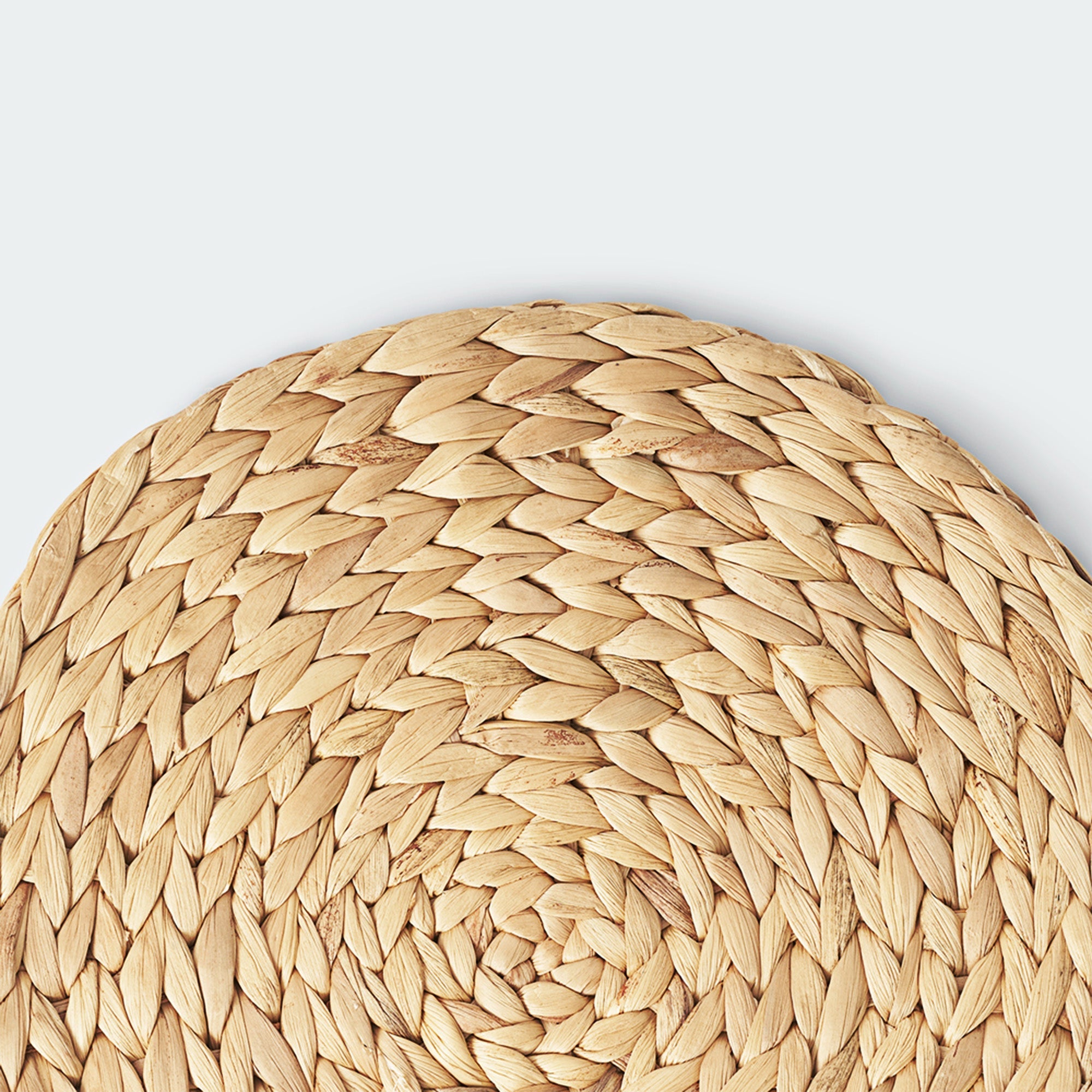 Round Water Hyacinth Woven Placemat Set