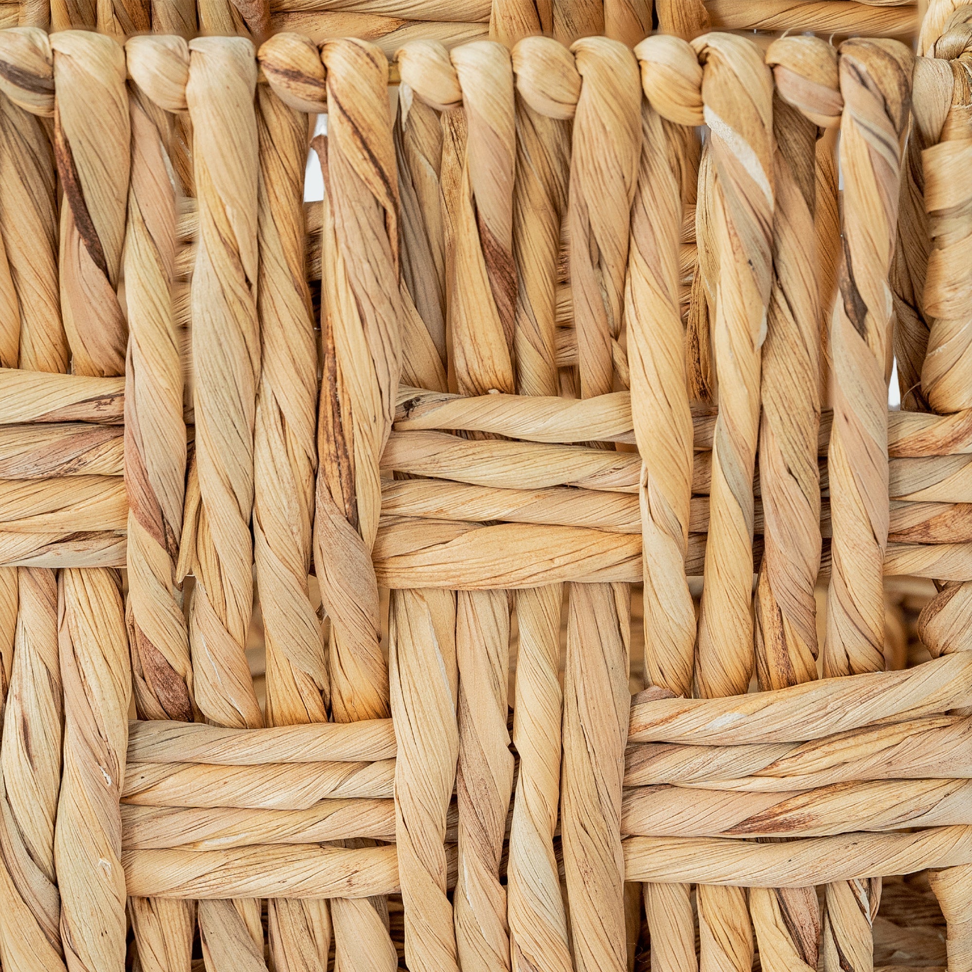 Twisted Rectangular Hyacinth Basket, Set of 2